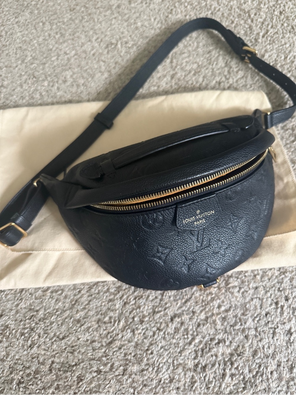 Louis Vuitton Black Monogram Empreinte Leather Crossbody Belt Bag